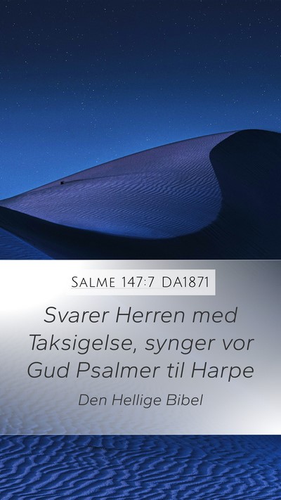 Salme 147:7 DA1871 Bible Verse Image