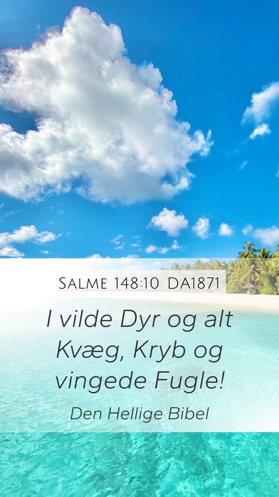 Salme 148:10 DA1871 Bible Verse Image