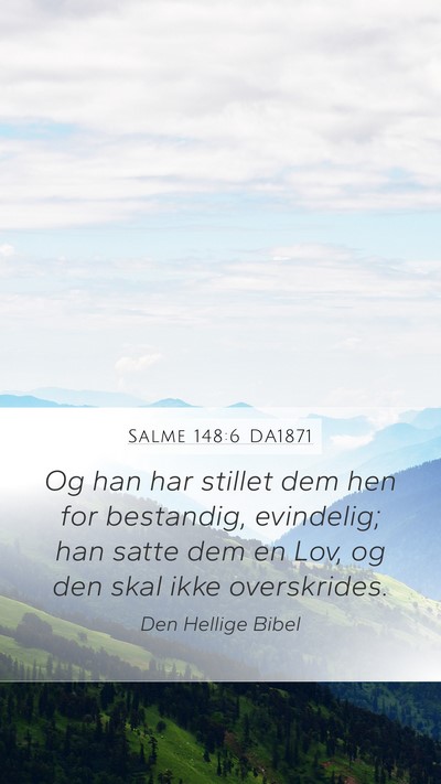 Salme 148:6 DA1871 Bible Verse Image