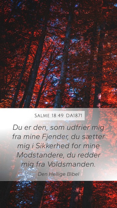 Salme 18:49 DA1871 Bible Verse Image