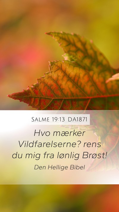 Salme 19:13 DA1871 Bible Verse Image