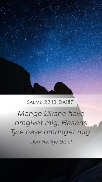 Salme 22:13 DA1871 Bible Verse Image