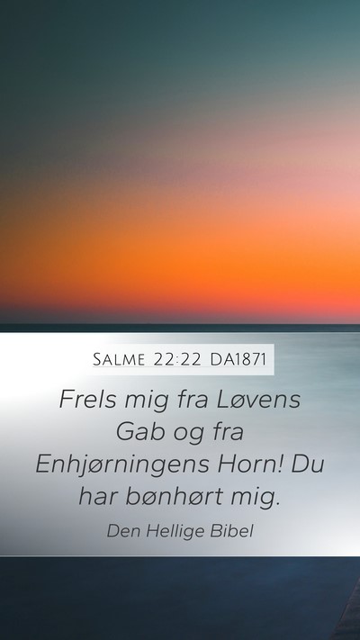 Salme 22:22 DA1871 Bible Verse Image