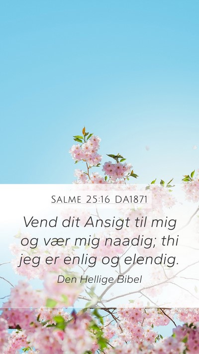 Salme 25:16 DA1871 Bible Verse Image
