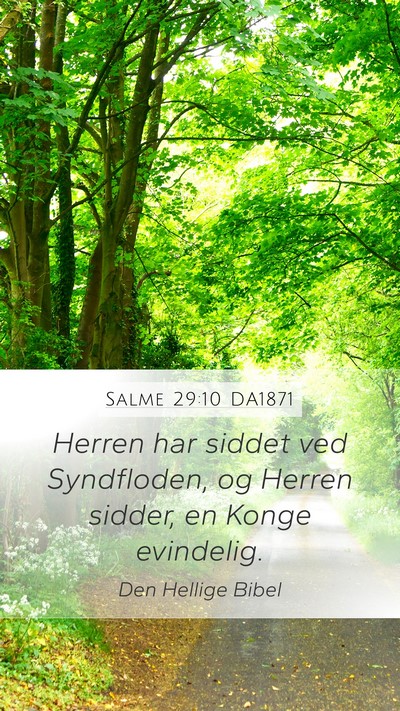 Salme 29:10 DA1871 Bible Verse Image