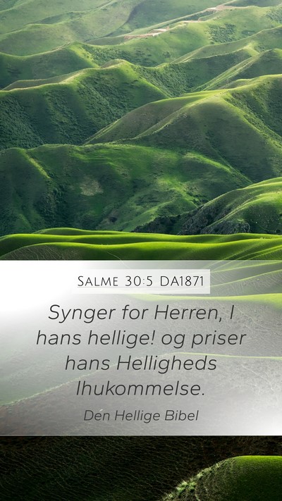 Salme 30:5 DA1871 Bible Verse Image
