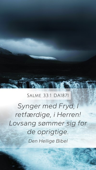 Salme 33:1 DA1871 Bible Verse Image