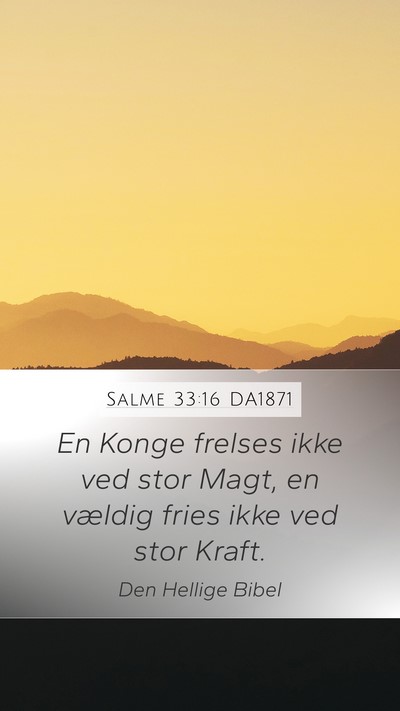 Salme 33:16 DA1871 Bible Verse Image