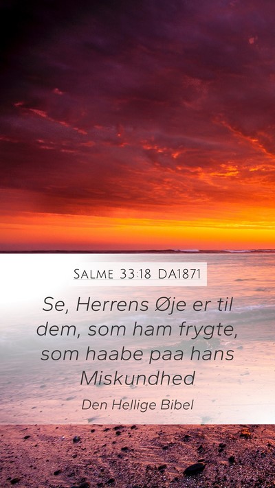 Salme 33:18 DA1871 Bible Verse Image