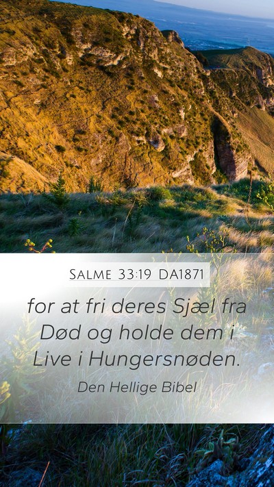 Salme 33:19 DA1871 Bible Verse Image
