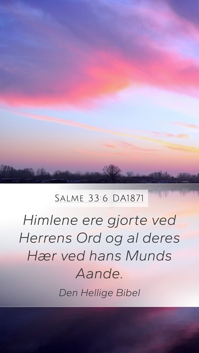 Salme 33:6 DA1871 Bible Verse Image