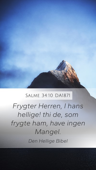 Salme 34:10 DA1871 Bible Verse Image