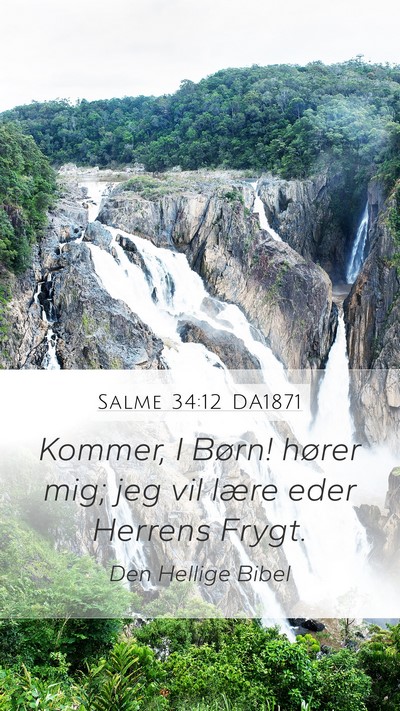 Salme 34:12 DA1871 Bible Verse Image