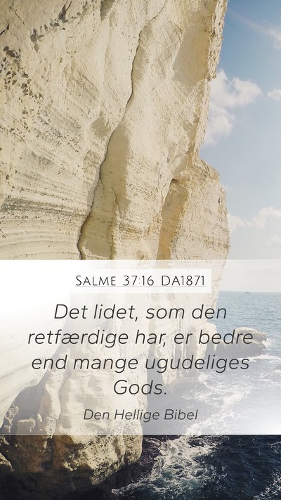 Salme 37:16 DA1871 Bible Verse Image