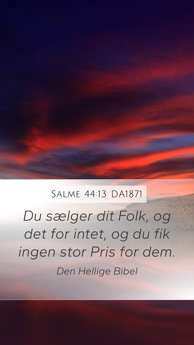 Salme 44:13 DA1871 Bible Verse Image