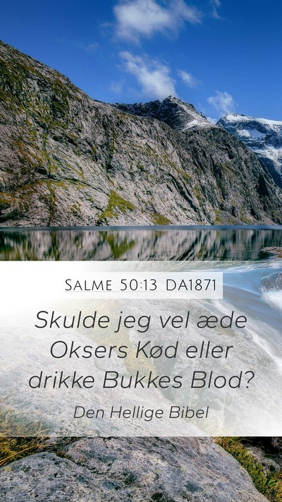 Salme 50:13 DA1871 Bible Verse Image