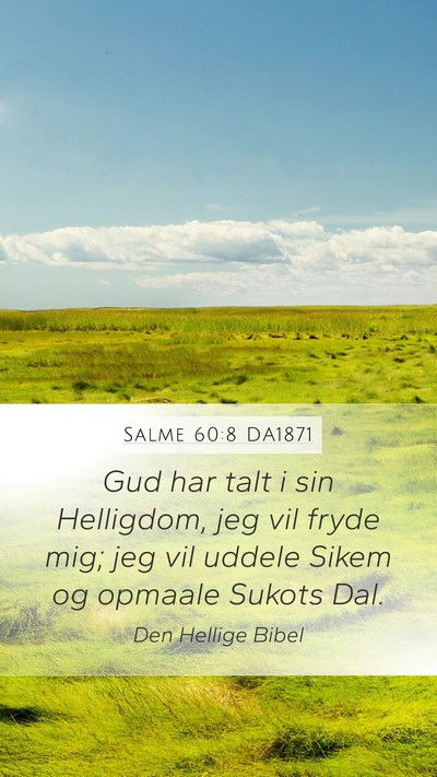Salme 60:8 DA1871 Bible Verse Image