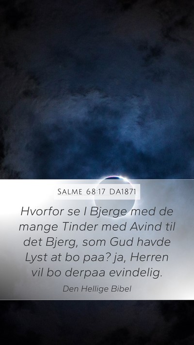 Salme 68:17 DA1871 Bible Verse Image