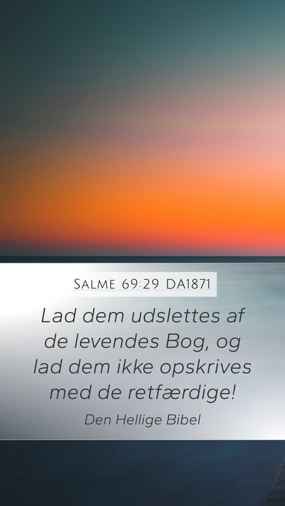 Salme 69:29 DA1871 Bible Verse Image