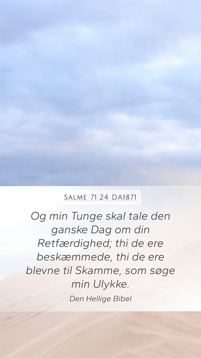 Salme 71:24 DA1871 Bible Verse Image