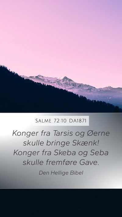 Salme 72:10 DA1871 Bible Verse Image