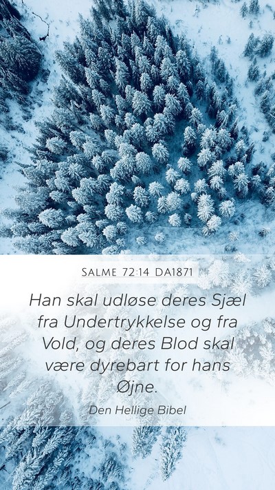 Salme 72:14 DA1871 Bible Verse Image
