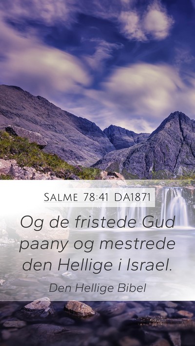 Salme 78:41 DA1871 Bible Verse Image