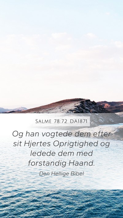 Salme 78:72 DA1871 Bible Verse Image