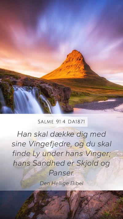 Salme 91:4 DA1871 Bible Verse Image