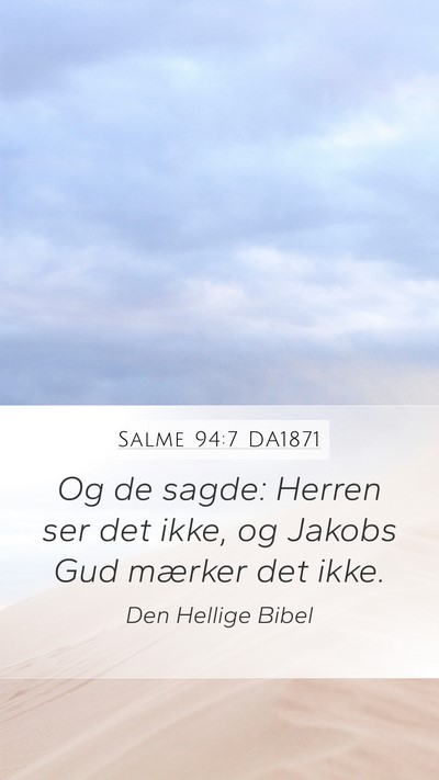 Salme 94:7 DA1871 Bible Verse Image
