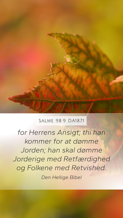 Salme 98:9 DA1871 Bible Verse Image