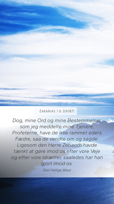 Zakarias 1:6 DA1871 Bible Verse Image