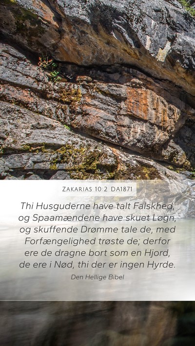 Zakarias 10:2 DA1871 Bible Verse Image