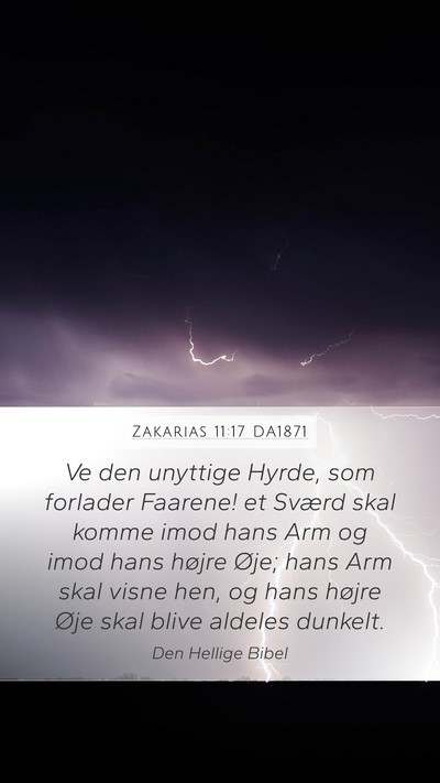 Zakarias 11:17 DA1871 Bible Verse Image