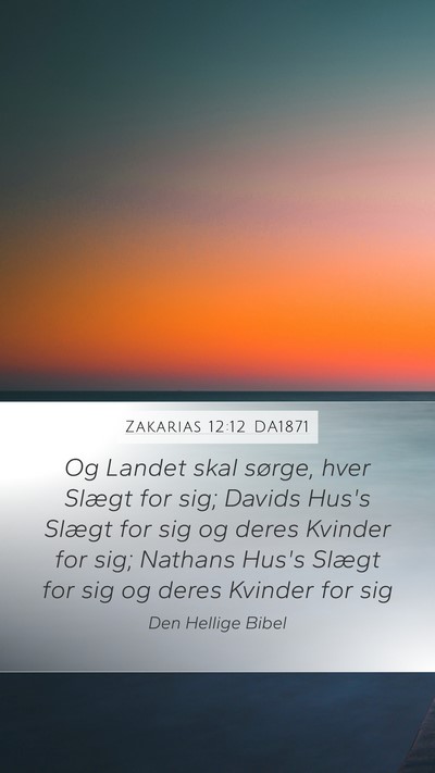 Zakarias 12:12 DA1871 Bible Verse Image