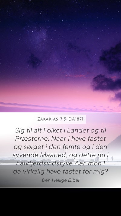 Zakarias 7:5 DA1871 Bible Verse Image