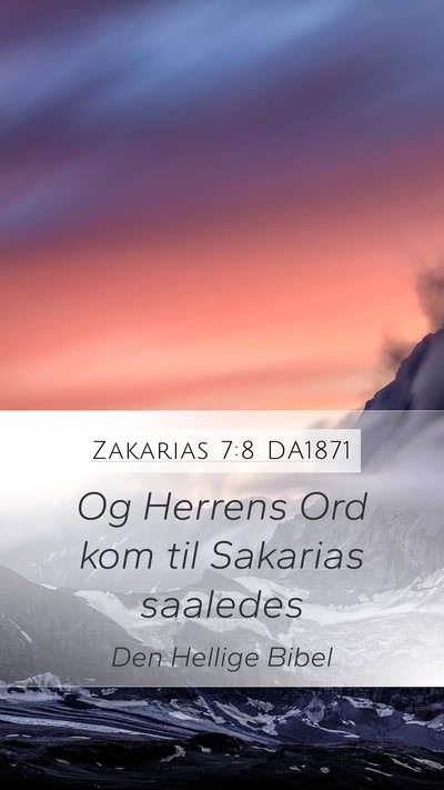 Zakarias 7:8 DA1871 Bible Verse Image