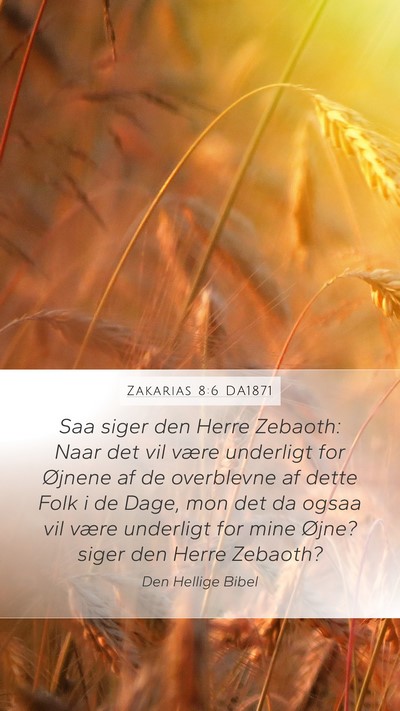 Zakarias 8:6 DA1871 Bible Verse Image