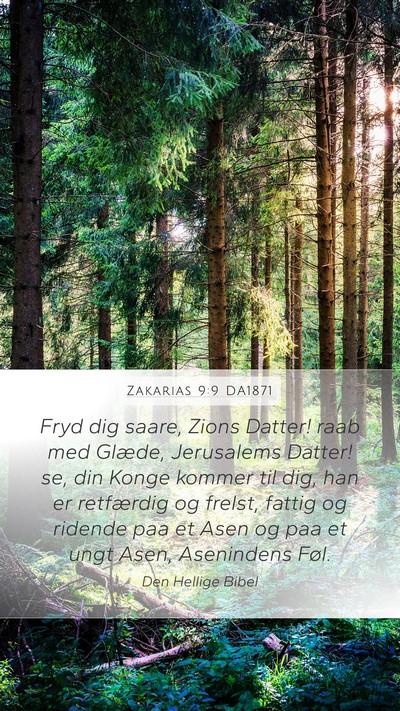 Zakarias 9:9 DA1871 Bible Verse Image